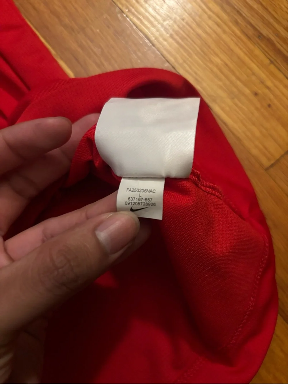 Nike Milwaukee Tools  red polyester polo shirt Large